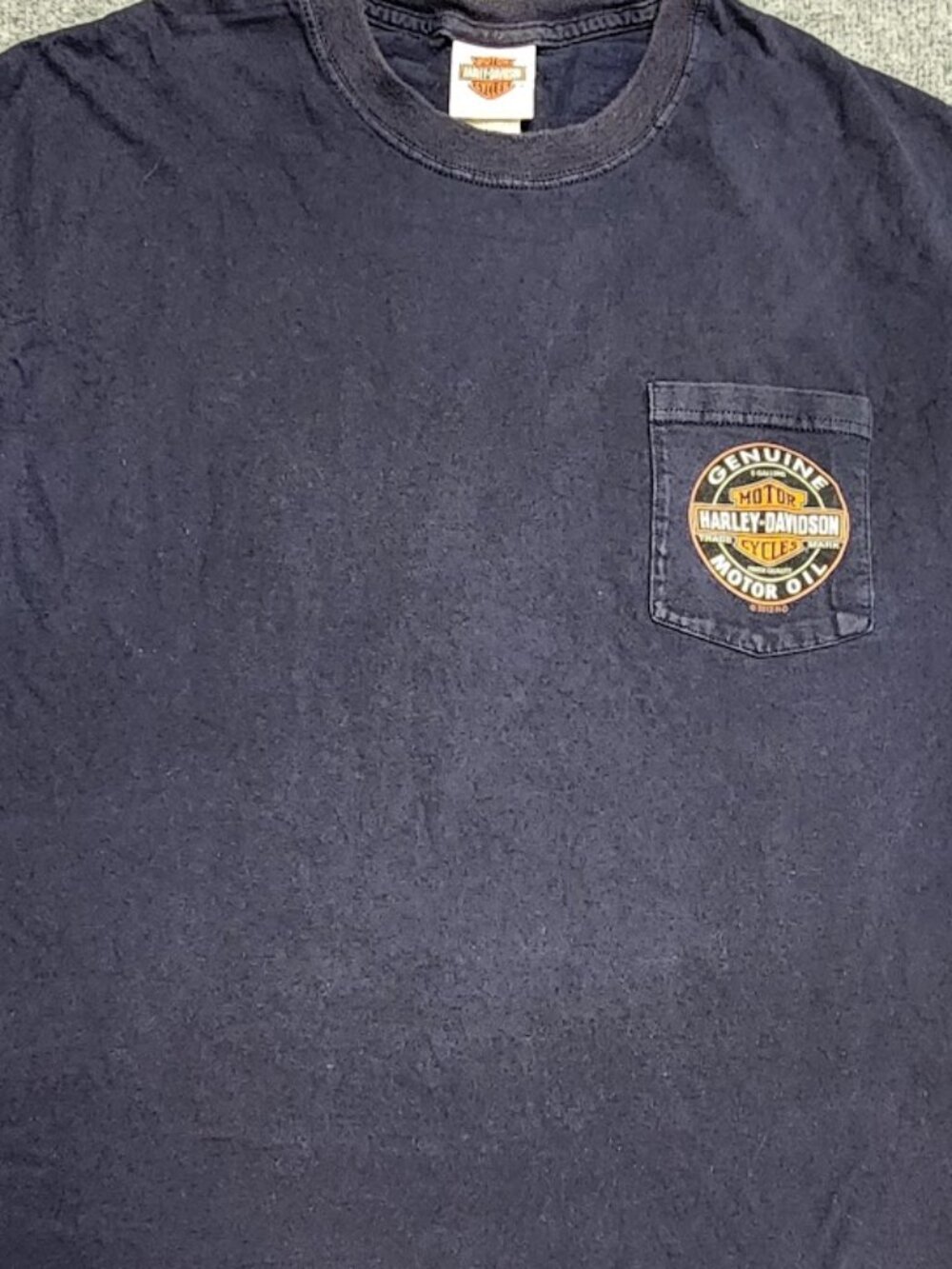 Harley-Davidson Biloxi Mississippi Pocket Tee 2010 Navy Blue